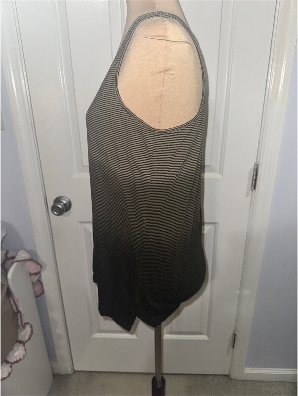 PrAna Women's Brown Ombre Striped Organic Cotton Helena Tank Top Medium - Picture 3 of 7